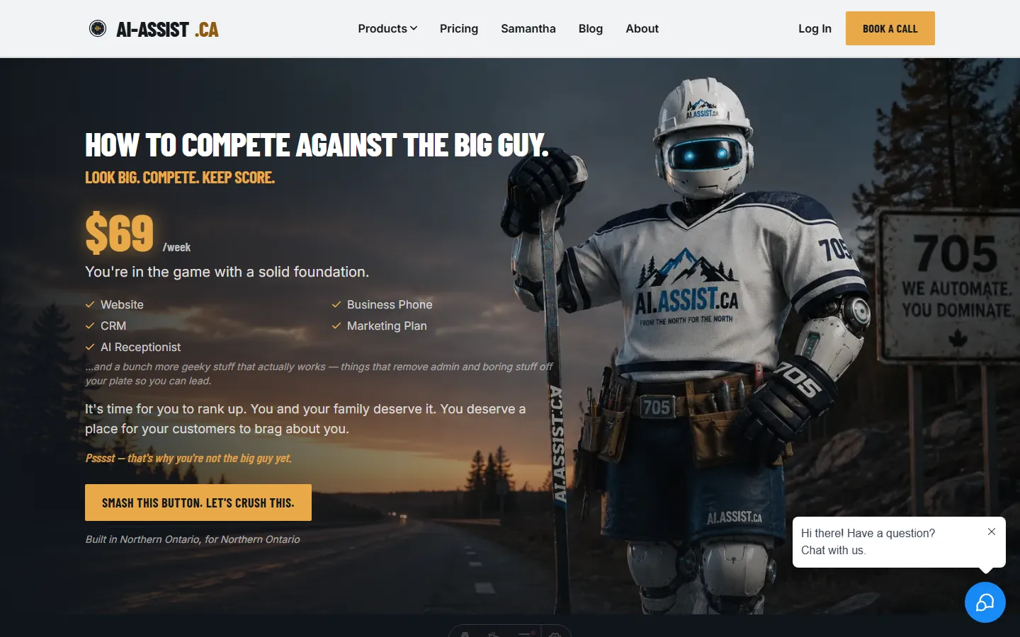 AI-Assist.ca homepage on a laptop